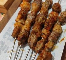 Skewered Lamb on Steel Rod