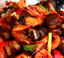 Steak and Dried Shrimp Hot Pot