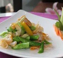 Wasabi Sauce Stir-fried Fresh Snail Slices