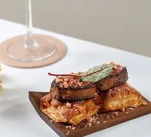 French Crusty Pan-Seared Foie Gras with Raspberry Sauce