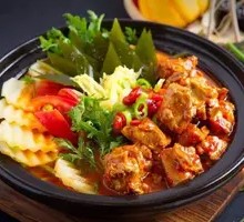 Spicy Pork Ribs and Chicken Stew