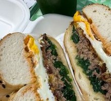 Popeye Bagel Burger