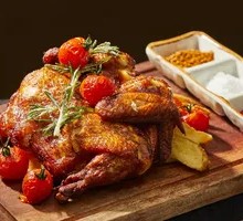 Lemon Herb Roast Chicken with Herb Baked Potatoes