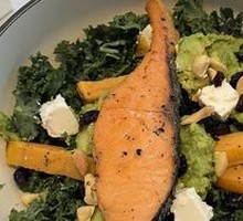 Pan-Seared Salmon with Avocado Salad
