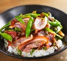 Spicy Pepper Pork Head Rice Bowl