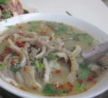 Goat Tripe and Bok Choy Noodle Soup