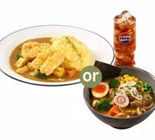 Fried Shrimp Cutlet Curry Omelette Rice