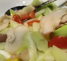 Water Spinach with Wood Ear and Abalone Slices