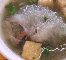 Whole Duck Gizzard and Duck Blood Noodle Soup