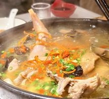 Stuffed Chicken with Pig's Trotter