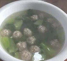 Vegetable and Pork Ball Soup