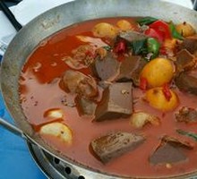 Duck Blood with Chicken Offal Stir-fry