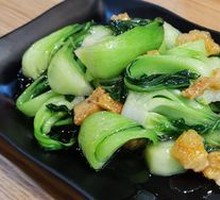 Fried Pork Scraps with Bok Choy