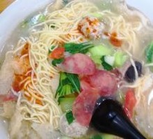 Pig Skin Meatball Sausage Noodles