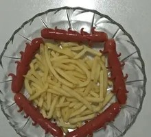 Grilled Sausage and Fries