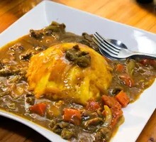 Curry Beef Omelette Rice