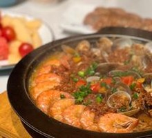 Clams with Grilled Shrimp