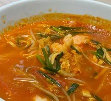 Tomato Shrimp Dumpling Noodles