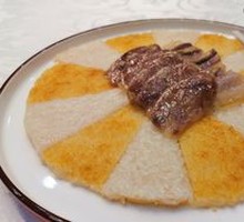 Savory Pork Sausage Pan-Fried Glutinous Rice Cake