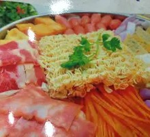 Beef Cheese Rice Cake Hot Pot