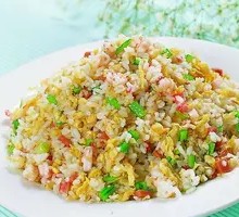 Egg and Pork Stir-Fried Rice with Preserved Vegetable