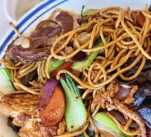 Ham Egg and Pork Stir-Fried Noodles