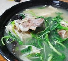 Golden Needle Mushroom Pork Bone Rice