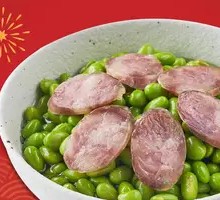 Sausage Steamed with Corn and Peas