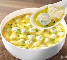 Chicken Soup with Wild Chicory and Pork Dumplings