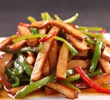 Green Pepper and Tofu Shreds with Pork Rice Bowl