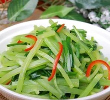 Leek and Lettuce Strips