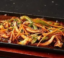 Grilled Squid on Iron Plate