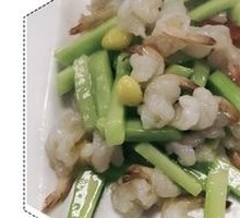 Asparagus, Lily Bulb and Shrimp Tail Stir-fry