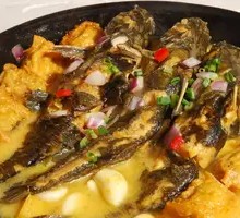 Bream and Tofu Stewed in Brown Sauce