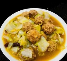 Baby Bok Choy with Pork Balls Stew