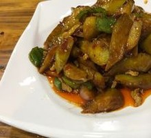 Eggplant with Pork Strips