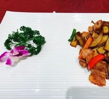 Grilled King Oyster Mushroom and Pork