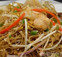 鸡蛋肉丝炒细粉