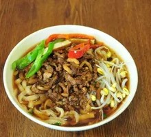 Pig's Skin Sausage and Pork Noodle Soup