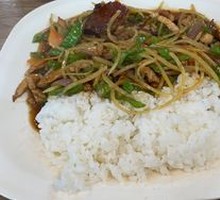 Potato and Pork Noodle Bowl