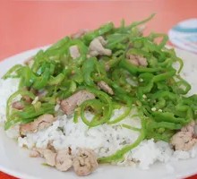 Green Pepper Shredded Pork Rice