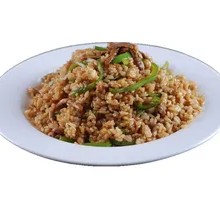 Stir-fried Rice with Pig's Intestines and Shredded Pork
