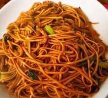 Egg and Pork Noodles Stir-Fry