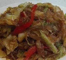 Cabbage Stir-Fried with Vermicelli