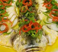 Steamed Yellow Croaker with Preserved Vegetables