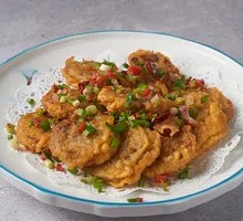 Salted Pepper Lotus Root Stuffed with Meat