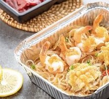 Grilled Garlic Lobster with Vermicelli and Shrimp