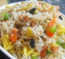 Intestine and Egg Fried Rice