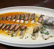 Smoked Pork Steamed Sea Bass