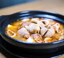 Fried Tofu with Pig Intestine